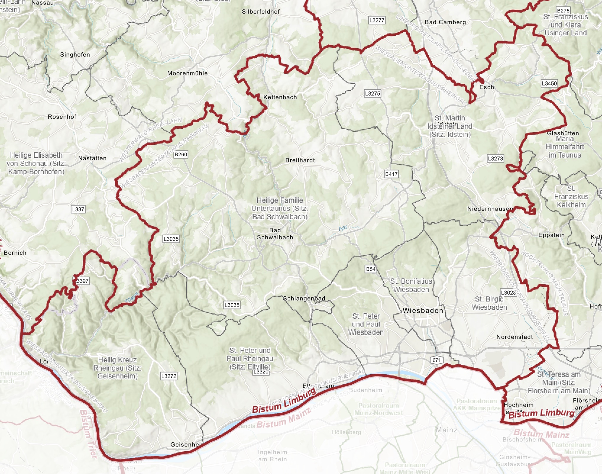 Karte Region WRT