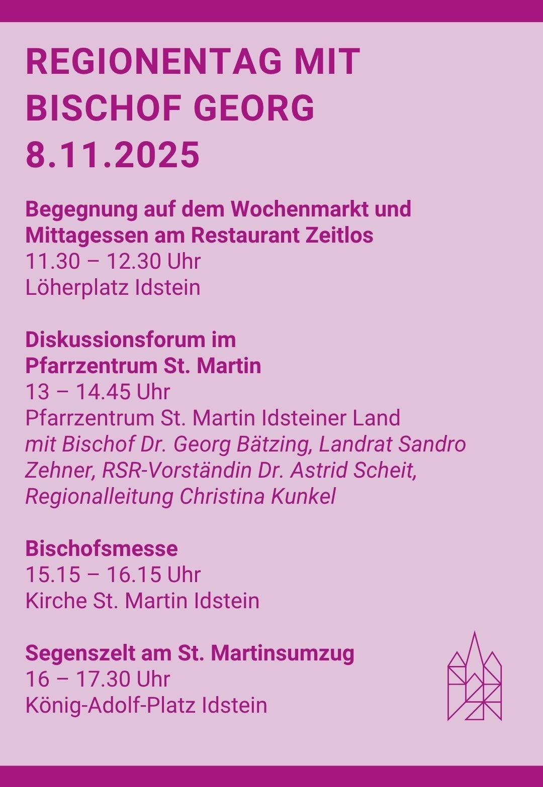 Öffne PDF-Dokument: Uhrzeiten Regionentag am 8. November Uhrzeiten Regionentag am 8. November